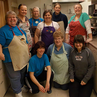 Aitkin WT serving Community Meal at First Lutheran Church in Aitkin